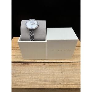 New Authentic Michael Kors Charley Silver Crystals Women’s MK4398 Watch - NWT
